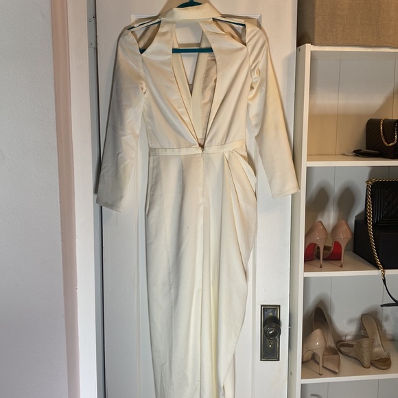 Elle zeitoune luxe white satin dress size AUS 6 (US size 4) - Picture 2 of 4